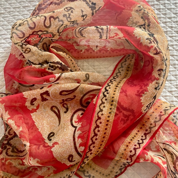 Chiffon scarf from the 1950s - Picture 3 of 9